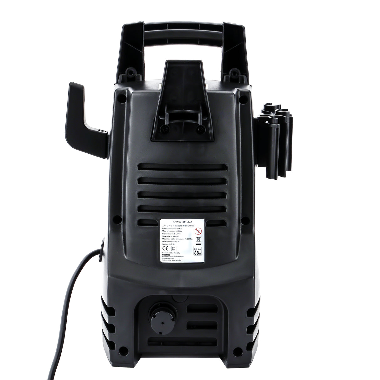 Geepas Toolz GPW1411EL-240 High Pressure Washer | 110BAR Compact Power Washer with 1400W Motor | Ideal for Car, Bike & Outdoor Cleaning | Durable Build| Energy Efficient