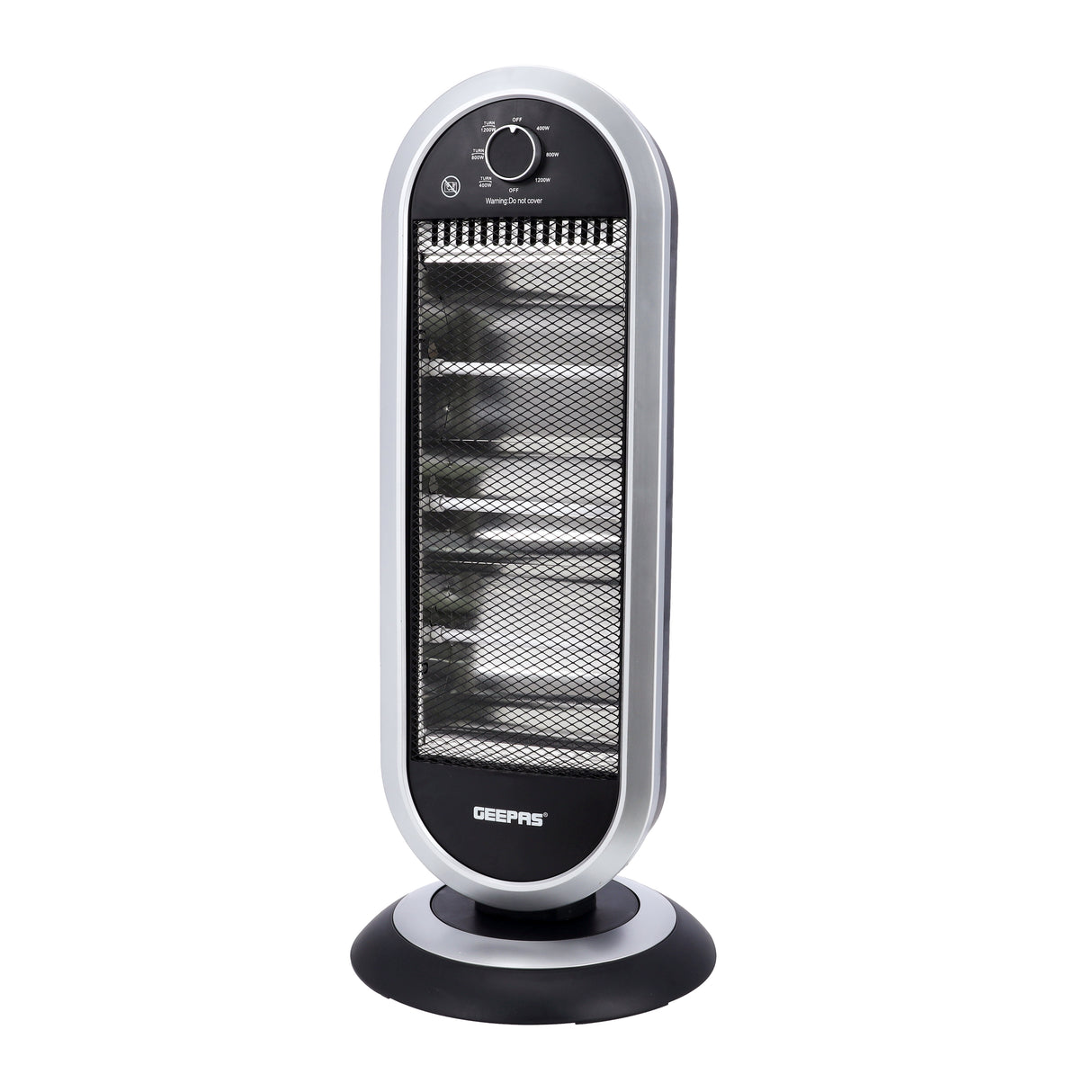 Geepas Quartz Heater GQH28523 | 400W/800W/1200W Instant Heating | Adjustable Thermostat| Wide-Angle Oscillation| Tip-Over Protection & Cool Touch Body | 2 Years Warranty