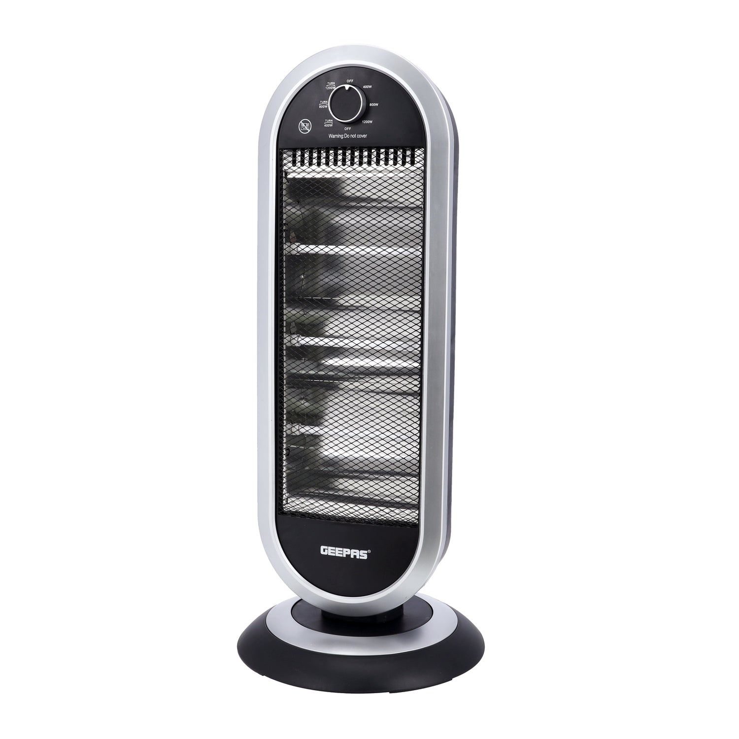 Geepas Quartz Heater GQH28523 | 400W/800W/1200W Instant Heating | Adjustable Thermostat| Wide-Angle Oscillation| Tip-Over Protection & Cool Touch Body | 2 Years Warranty