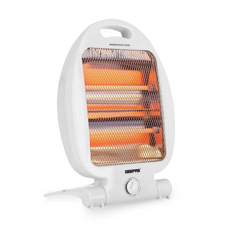 Geepas Quartz Heater GQH9105 | 300W/600W Instant Heating| Safety Tip-Over Switch| Wide-Angle Heat Reflector & Carry Handle |  Energy Efficient Design| 2 Years Warranty