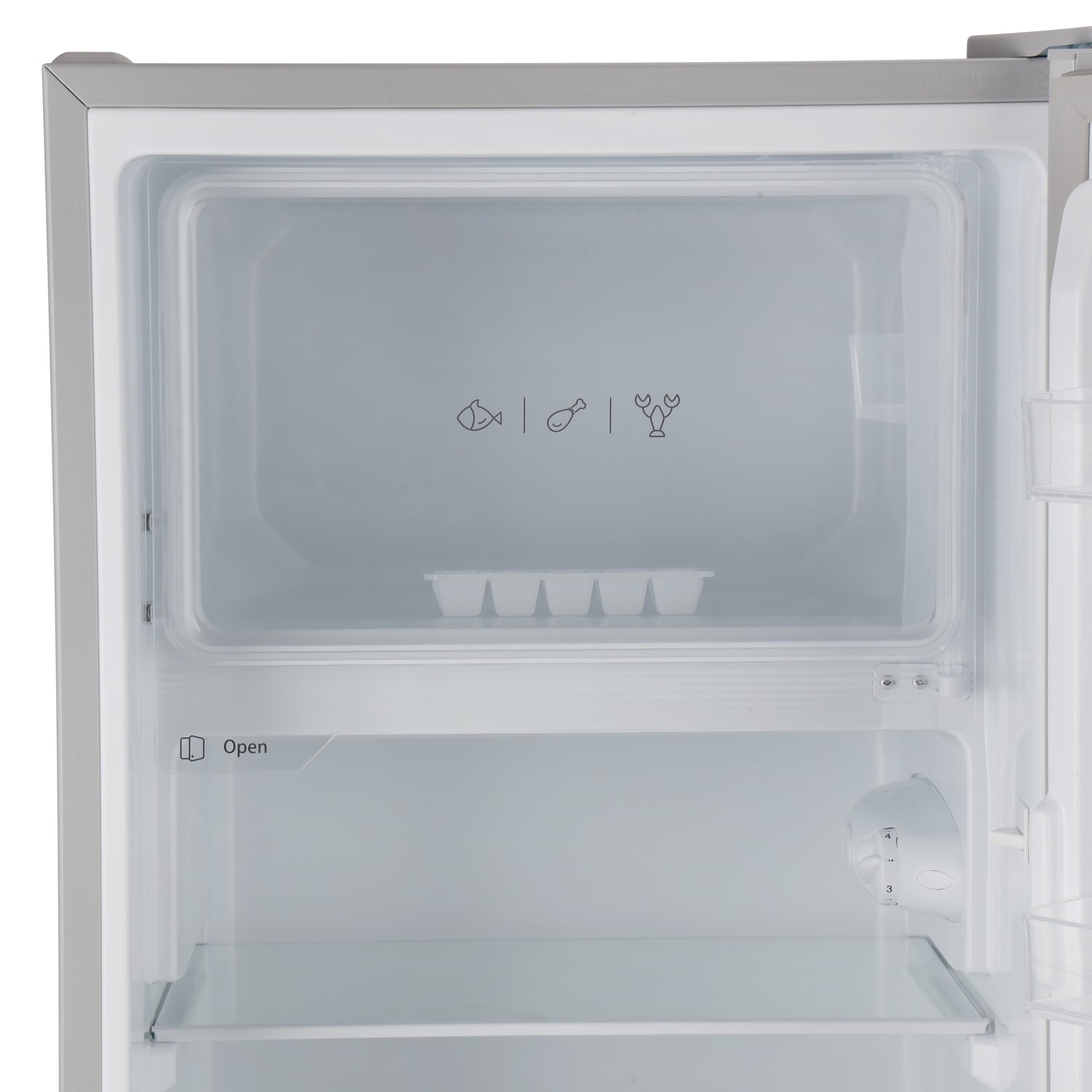 Geepas Defrost Single Door Refrigerator- GRF2050SPE/ Quick Cooling, Low Noise, Easy Cleaning/  Recessed Handle & Glass Shelves, Perfect for Small Spaces/  1 Year Warranty