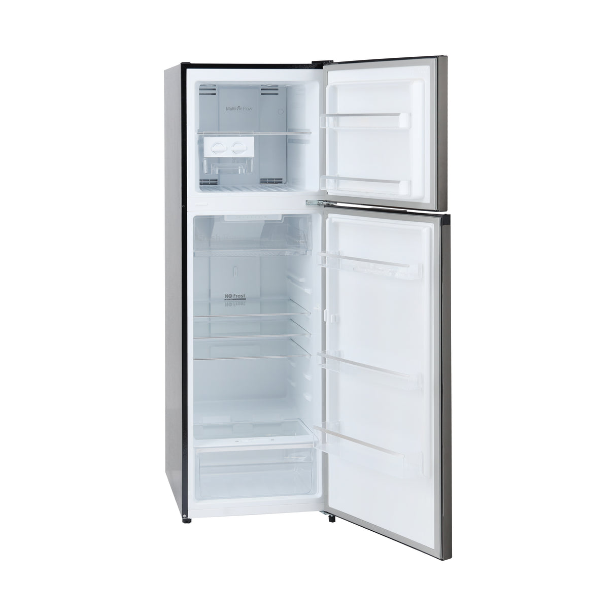 Geepas GRF3207SSXXN 320L Double Door Refrigerator -Free Standing| Recessed Handle| Quick Cooling| Low Noise| Low Energy Consumption| Defrost Refrigerator |1 Year Warranty