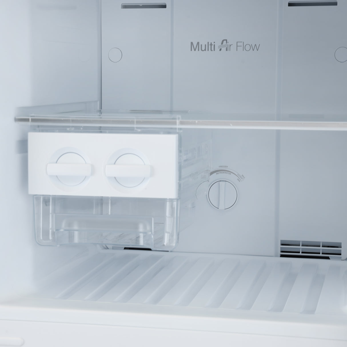 Geepas GRF3207SSXXN 320L Double Door Refrigerator -Free Standing| Recessed Handle| Quick Cooling| Low Noise| Low Energy Consumption| Defrost Refrigerator |1 Year Warranty