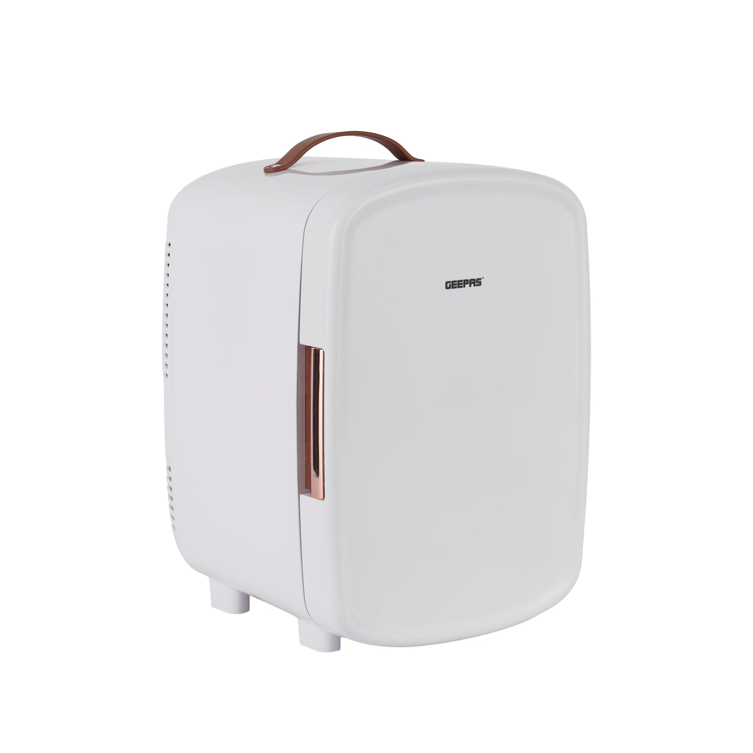 Geepas 10 L Mini Refrigerator- GRF63052| Semiconductor Direct Cooling, AC/DC Working| Easy to Carry, Perfect for Camping, Picnic, Trips, Boating| White, 2 Years Warranty