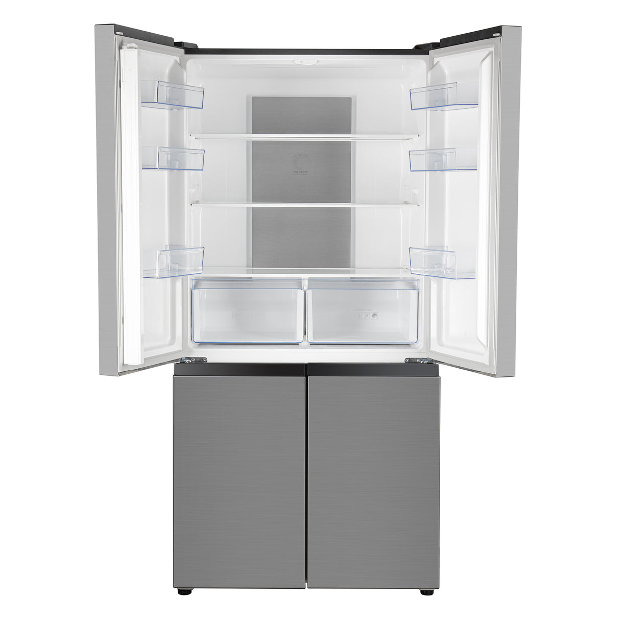 Geepas Side by Side Refrigerator Freezer- GRFM6954XHN/ Multi-Airflow with Interior Light and Unbreakable Glass Shelves/ Large Space and Inverter Compressor with Smart Cooling