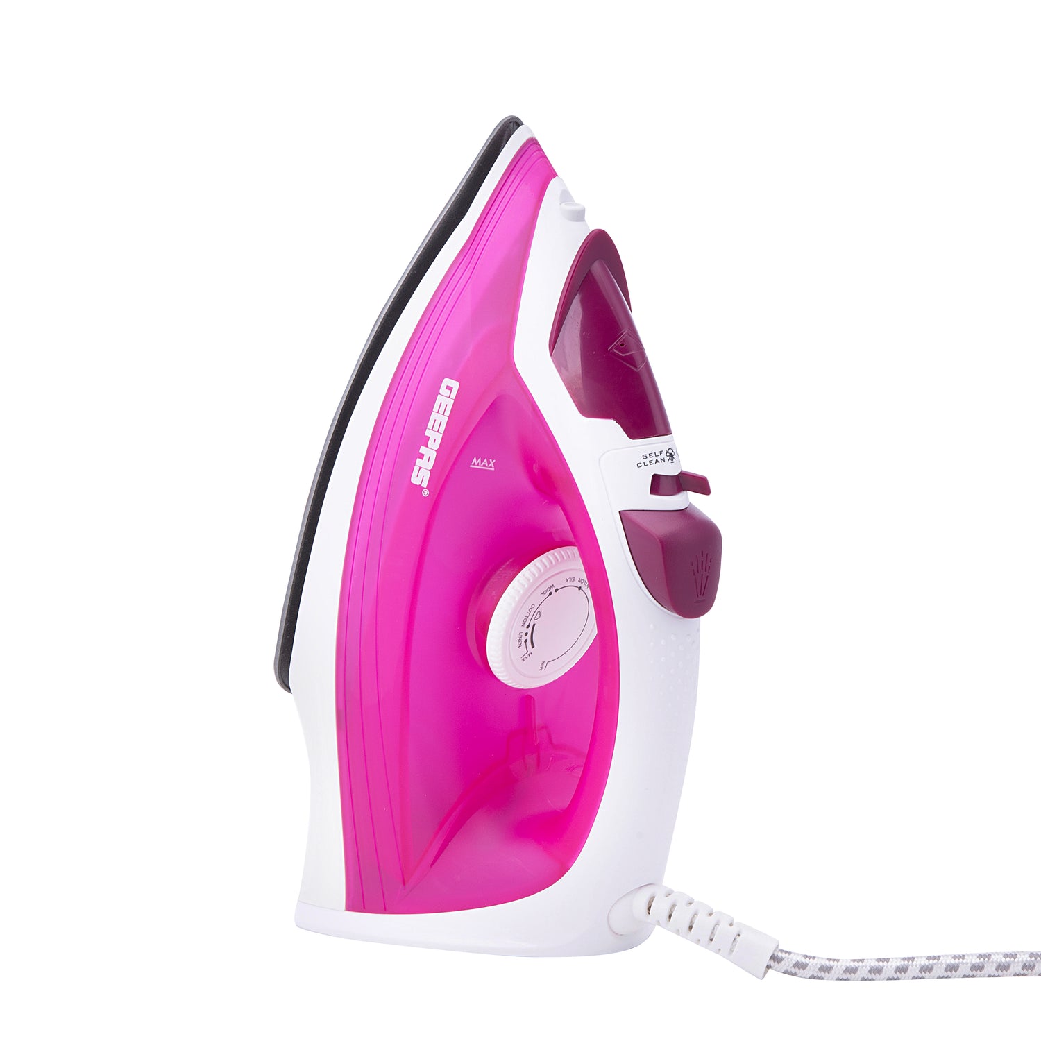 Geepas GSI7808 Steam Iron | 1300W Powerful Performance| Non-Stick Soleplate| Spray & Steam Function| Variable Temperature Control| 210ml Water Tank| 2 Years Warranty