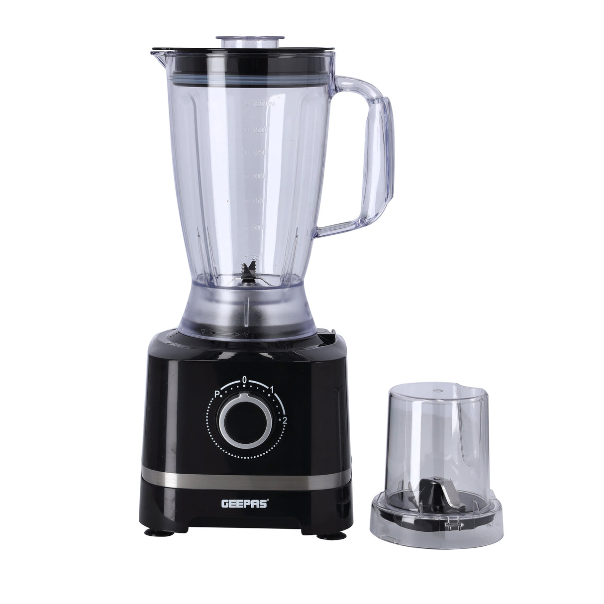 Geepas GSB5487 10-in-1 Food Processor | 800W | Transparent Jars & Stainless Steel Blades for Blending, Chopping & More | 2 Speed with Pulse | Detachable Attachments
