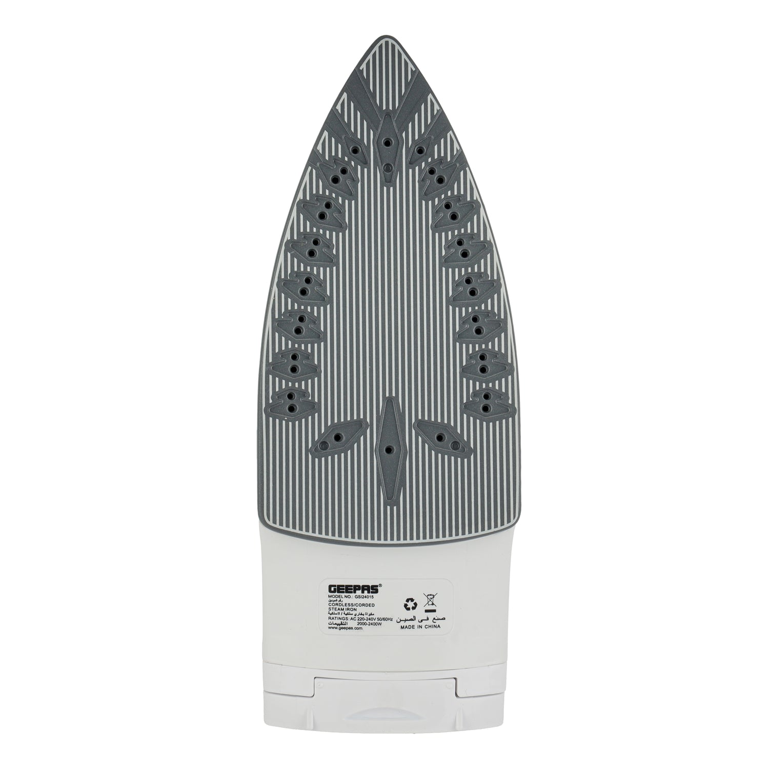 Geepas GSI24015 Cordless/Corded Steam Iron | 2400W Powerful Continuous Steam | Ceramic Soleplate | Self-Cleaning Function | Anti-Drip Protection  | 2 Years Warranty