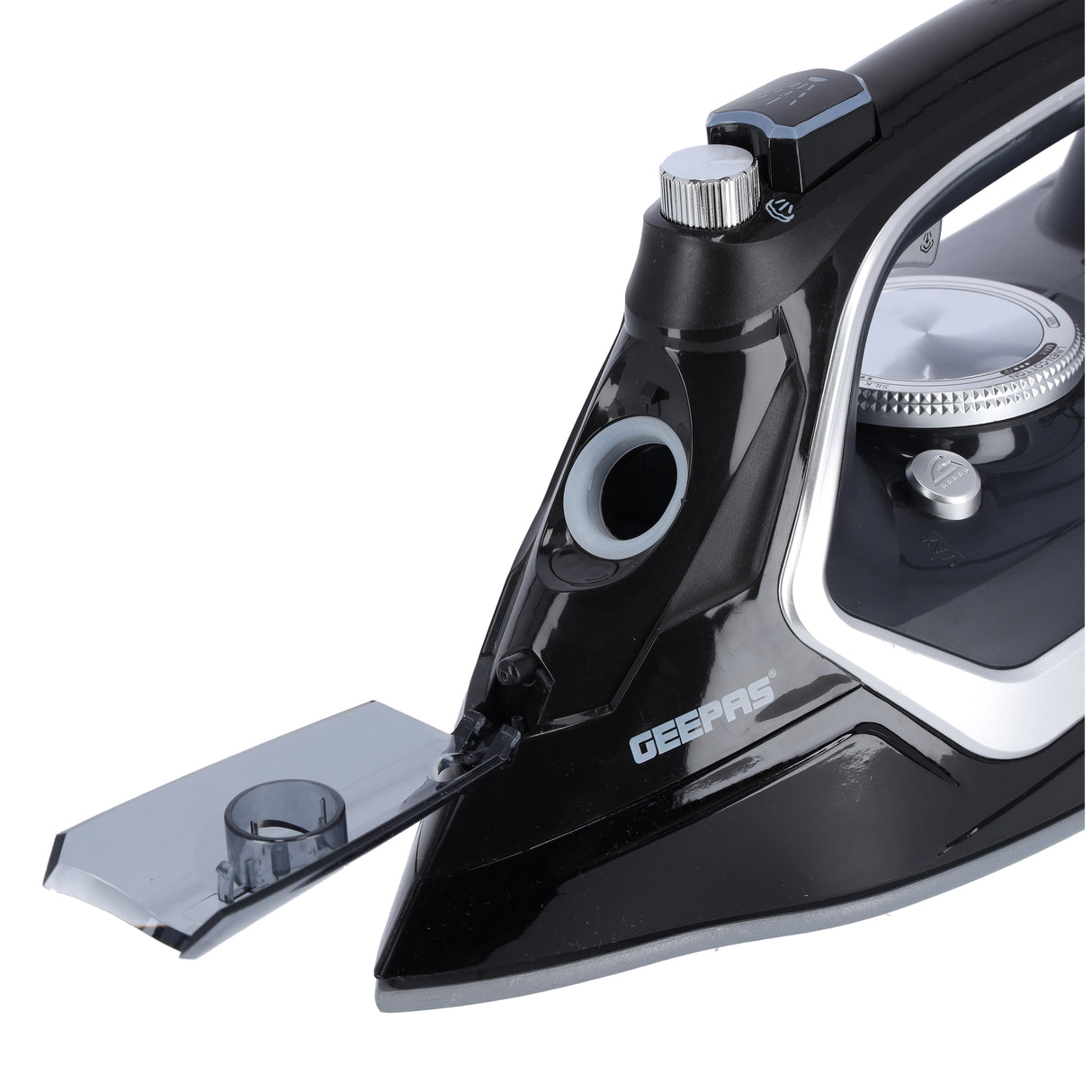 Geepas GSI24024 Ceramic Steam Iron | 2200W Powerful Performance | 260ml Tank | 360° Swivel Cord | 20g/min Steam Output | Self-Cleaning & Temperature Control Iron