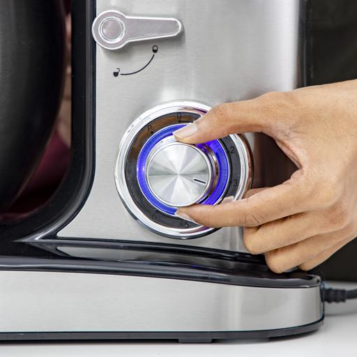 Geepas Kitchen Machine GSM43042 | 2000W Powerful Stand Mixer| 12L Stainless Steel Bowl| 6 Speed Control with Pulse| Safety Lock| LED Indicator| 2 Years Warranty