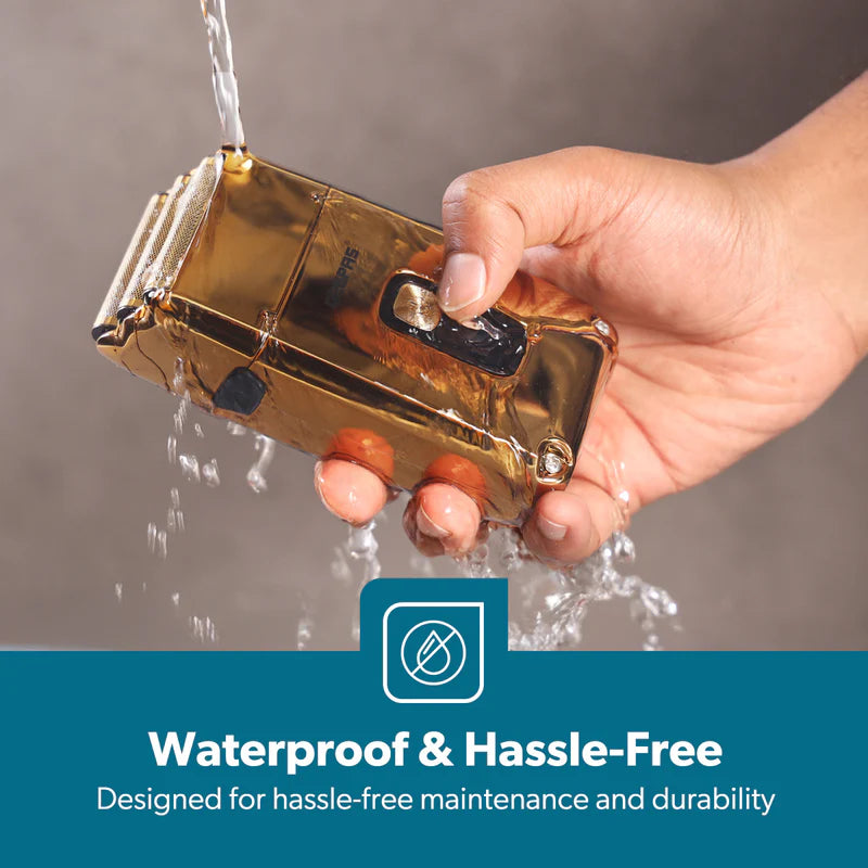 Geepas Digital Waterproof Shaver- GSR57520UK/ for Men, IPX6 Rating, 3 Blades/ Cord and Cordless Operation, with Travel Safety Lock/ Perfect for In-House Styling