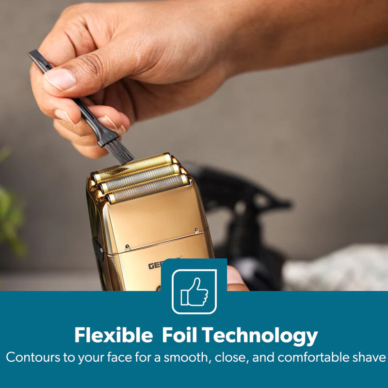 Geepas Digital Waterproof Shaver- GSR57520UK/ for Men, IPX6 Rating, 3 Blades/ Cord and Cordless Operation, with Travel Safety Lock/ Perfect for In-House Styling