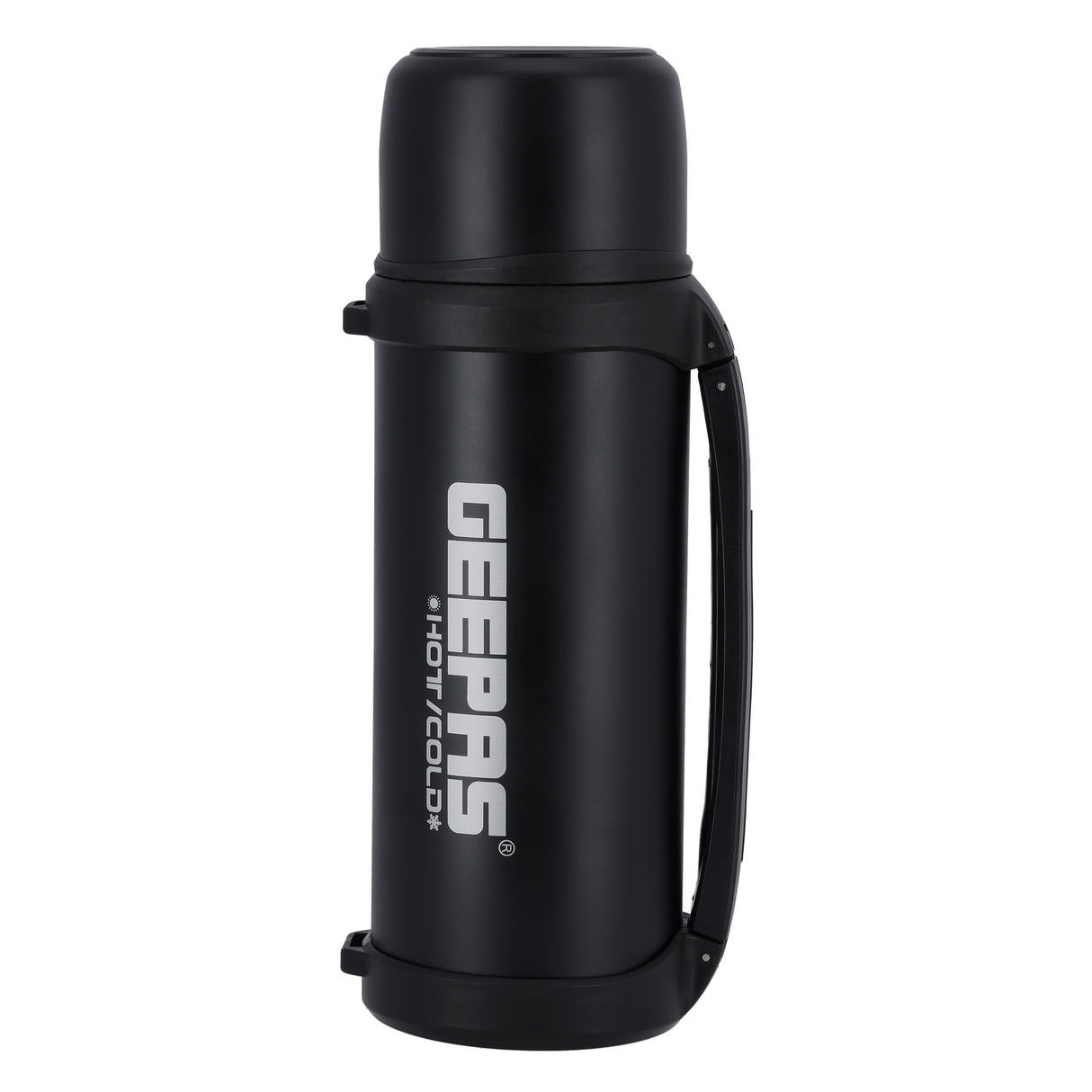 Geepas GSVB4112 Stainless Steel Vacuum Flask | 1.8L Capacity | Double-Walled Insulation for 24-Hour Hot & Cold Retention | Leak-Proof & BPA-Free Design| 2 Years Warranty