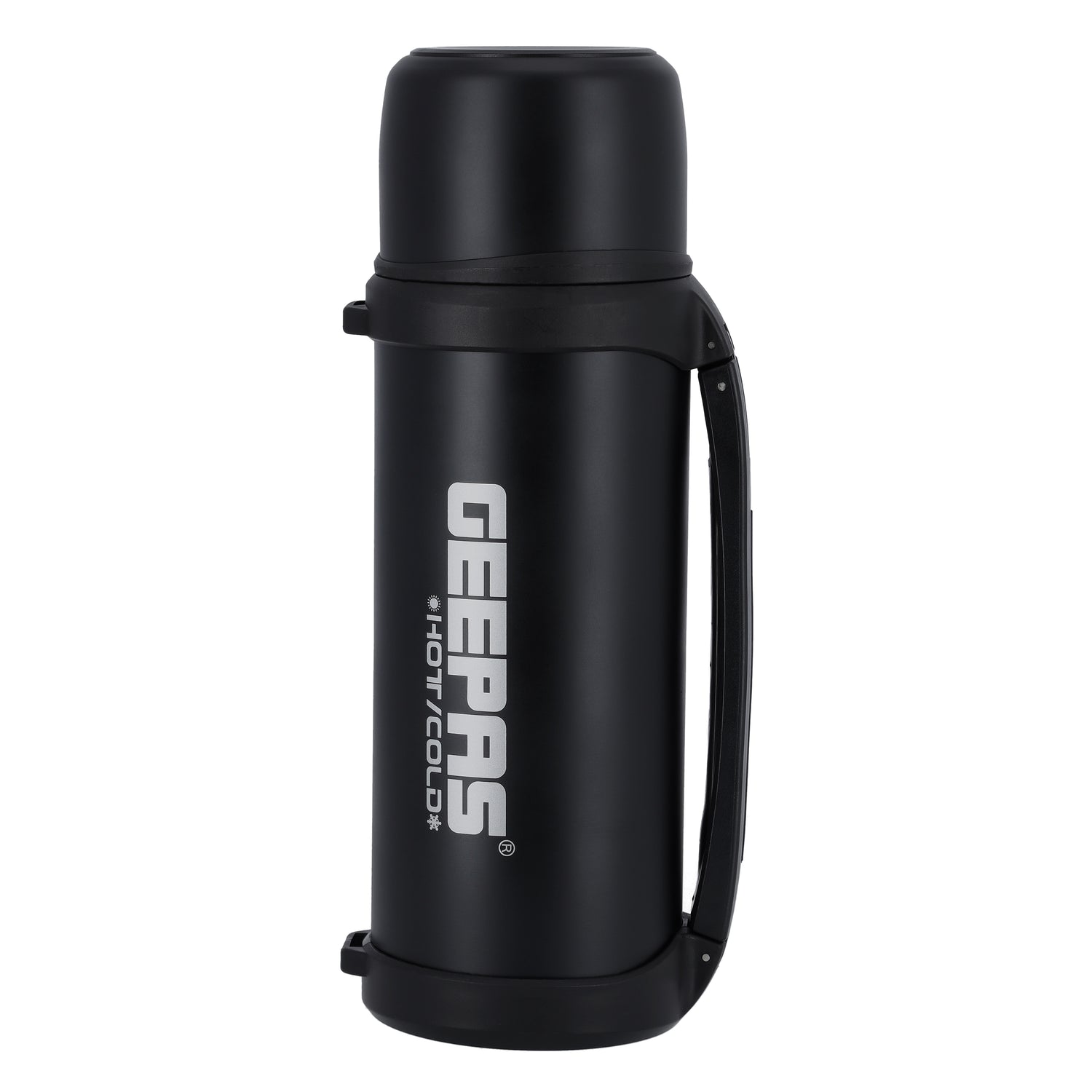 Geepas GSVB4113  Stainless Steel Vacuum Flask | 2.2 L| Double Wall Insulated Hot & Cold Thermal Bottle| Leak-Proof|  Ideal for Home, Office & Travel| 2 Years Warranty