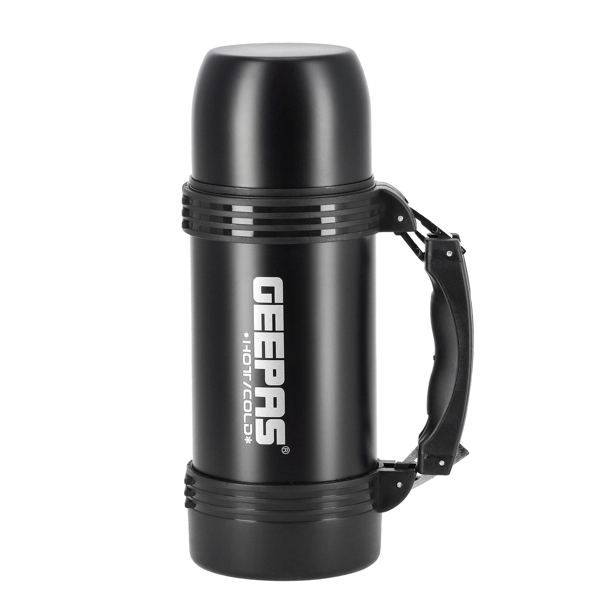 Geepas GSVF4114 Stainless Steel Vacuum Flask | 0.5L Capacity | 18/8 Stainless Steel with Copper Coating | Hot 18H/Cold 24H Retention  | BPA-Free | 2 Years Warranty
