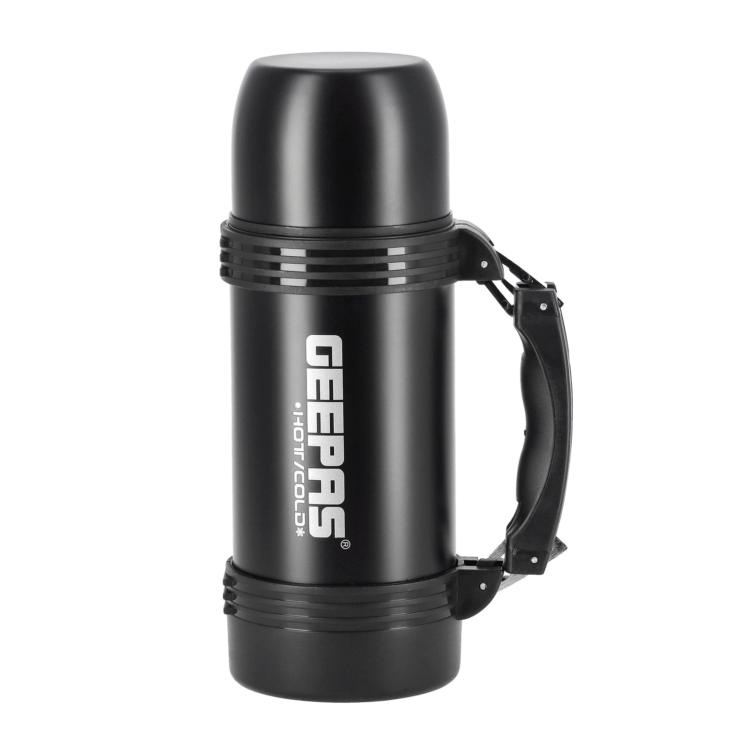 Geepas GSVF4114 Stainless Steel Vacuum Flask | 0.5L Capacity | 18/8 Stainless Steel with Copper Coating | Hot 18H/Cold 24H Retention  | BPA-Free | 2 Years Warranty
