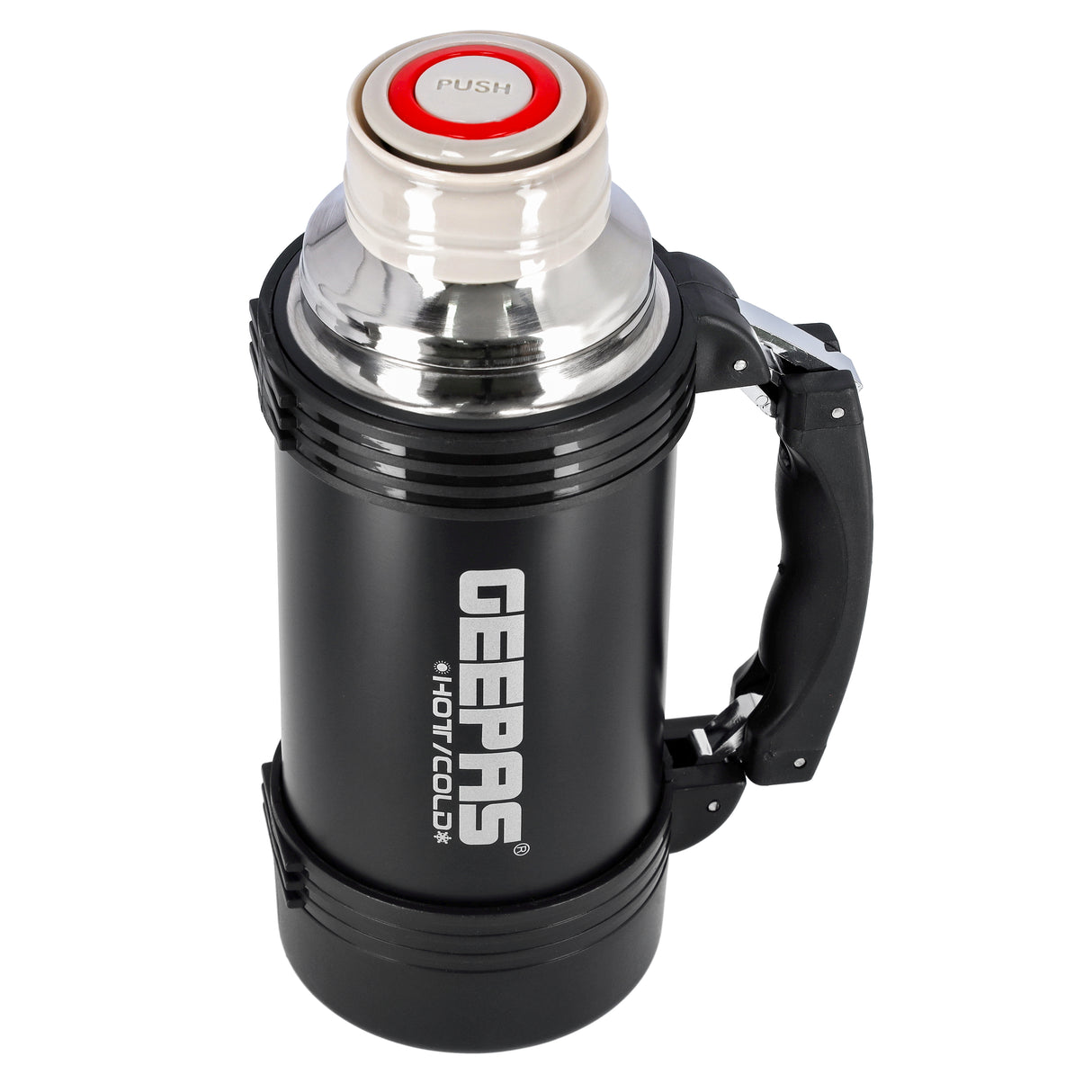Geepas GSVF4114 Stainless Steel Vacuum Flask | 0.5L Capacity | 18/8 Stainless Steel with Copper Coating | Hot 18H/Cold 24H Retention  | BPA-Free | 2 Years Warranty