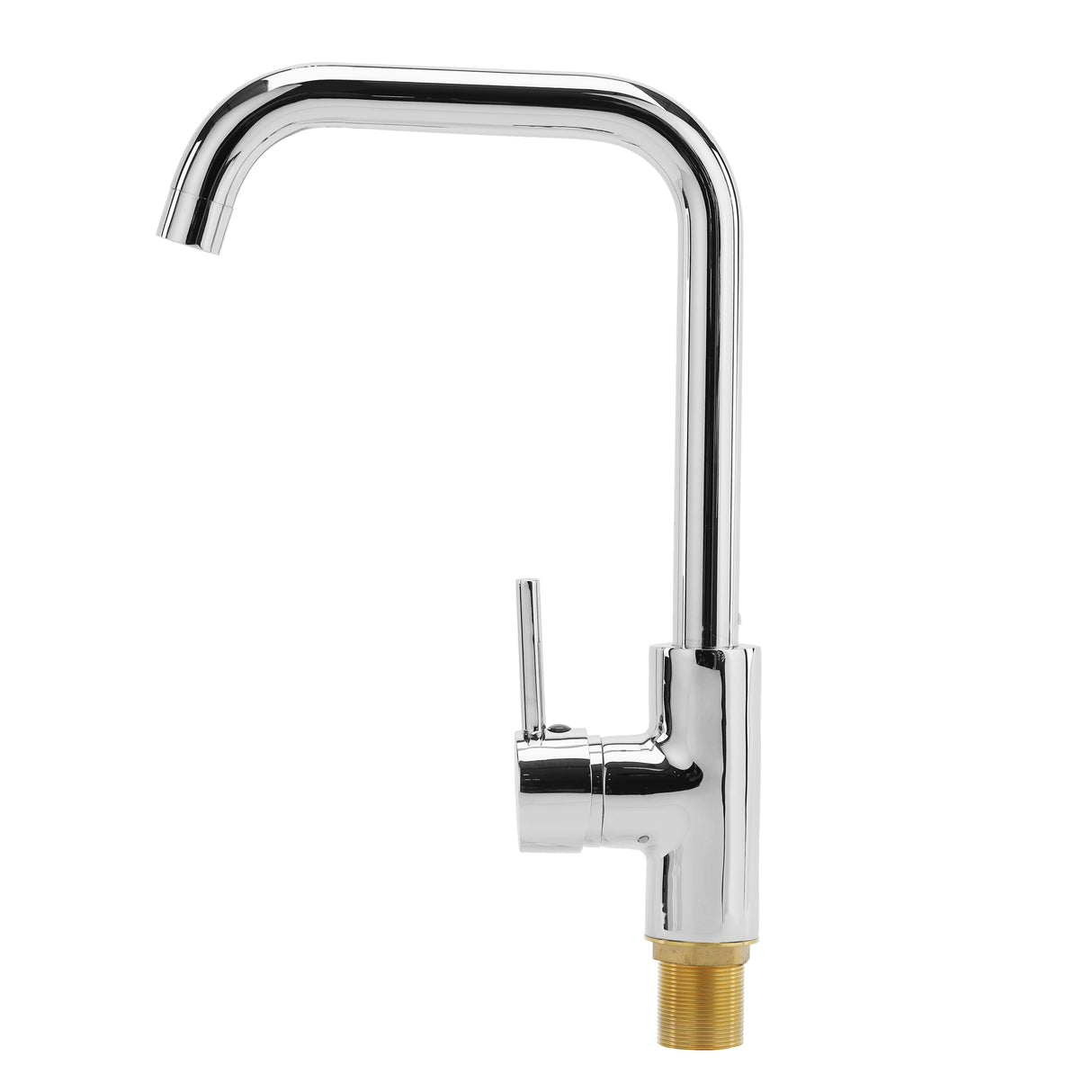 Geepas Single Lever Sink Mixer GSW61144 | Brass Deck Mounted Tap for Kitchen/Bathroom | Solid Handle, Ceramic Cartridge, Leak-Proof, 360° Spout | 5-Year Warranty