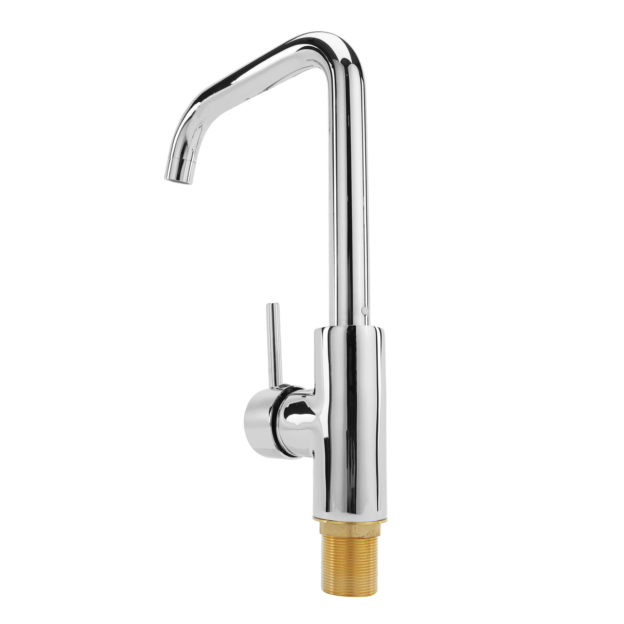Geepas Single Lever Sink Mixer GSW61144 | Brass Deck Mounted Tap for Kitchen/Bathroom | Solid Handle, Ceramic Cartridge, Leak-Proof, 360° Spout | 5-Year Warranty