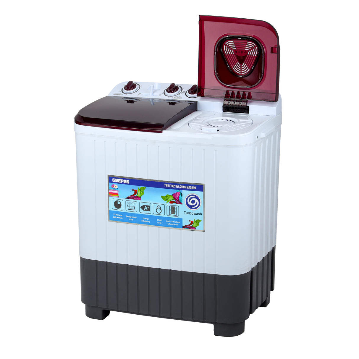 Geepas 9kg Twin Tub Washing Machine – GSWM18042