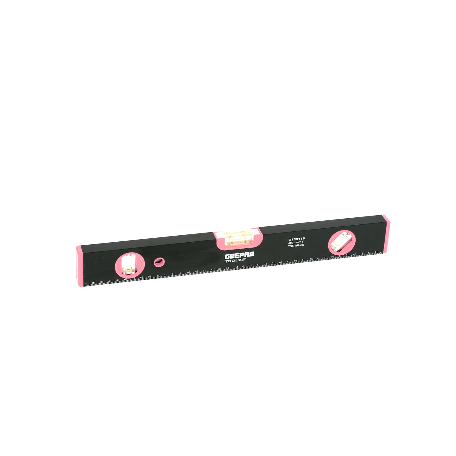 Geepas 16’’ Spirit Level - Small, Unbreakable Heavy-Duty Non-Magnetic Torpedo Level with 3 Level Bubbles - Shock Resistant - Pocket Size, Hanging Hole - Scaffold Level for Builders & Construction Site