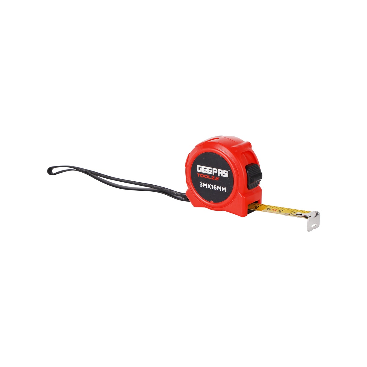 Geepas 3M, 12.5mm Measuring Tape | Pocket Tape with ABS Construction Plastic Shell |Rubber Coating makes it Resistant to Abrasion | +-0.2mm Accuracy | British-metric graduation
