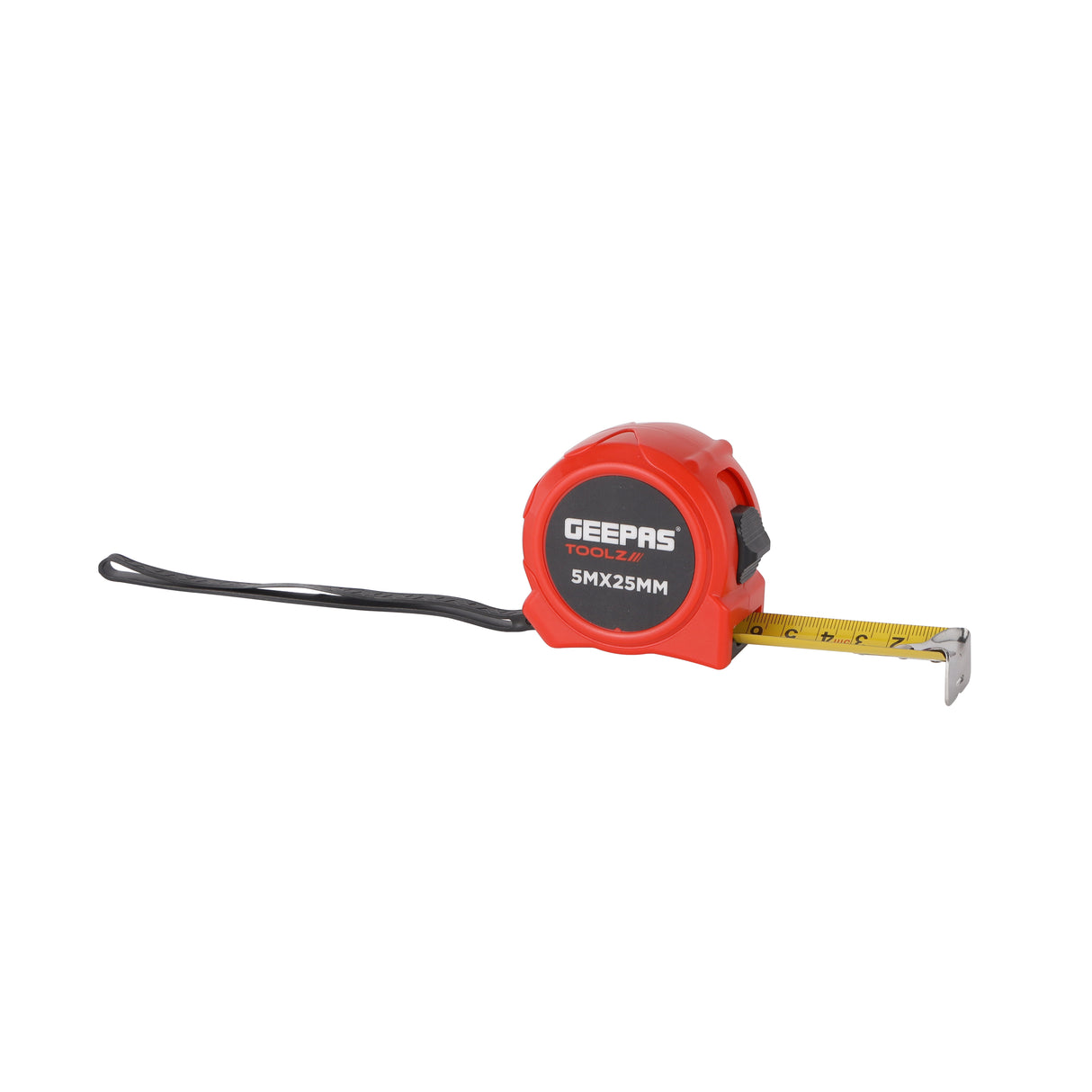 Geepas GT59130 5M, 19mm Measuring Tape - Pocket Tape with ABS Construction Plastic Shell | Rubber Coating makes it Resistant to Abrasion | +0.2mm Accuracy