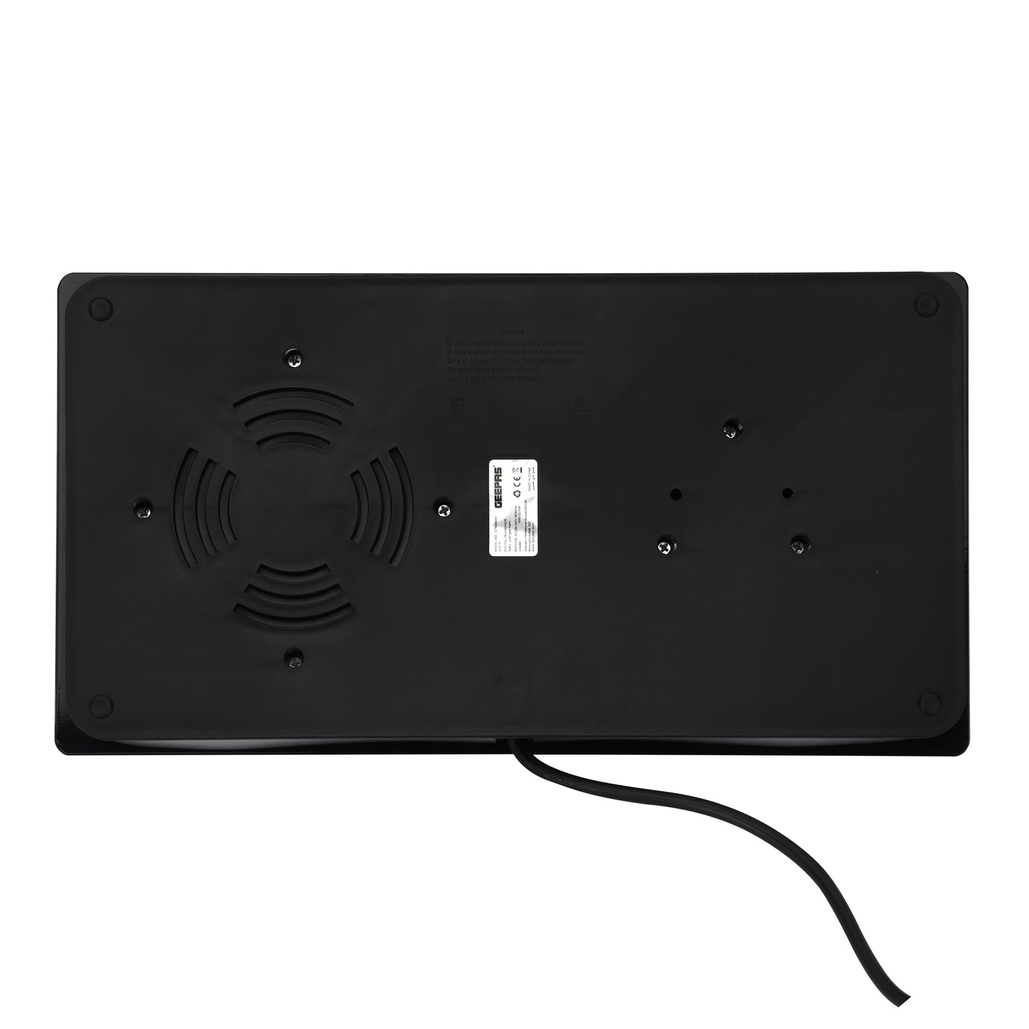 Geepas Borosilicate Glass Digital Tea Maker- GTM38065/ 1.8 L and 1.2 L, Touch Screen Control, 60W for Fast Boiling/  2 Years Warranty, Silver and Black