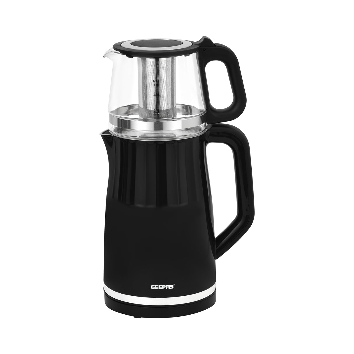 Geepas GTM38080 Digital Tea Maker | 1.7L kettle with glass teapot & infuser, smart touch control, durable design, multi-function settings, perfect for tea lovers