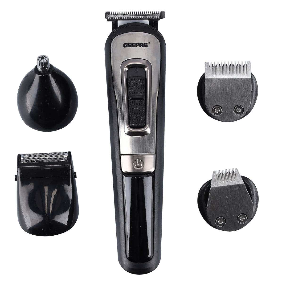 Geepas 11-IN-1 Rechargeable Grooming Set- GTR8300| With 6 Interchangeable Heads and 4 Comb Attachments| Includes a Charging Stand, Cleaning Brush and USB Cable