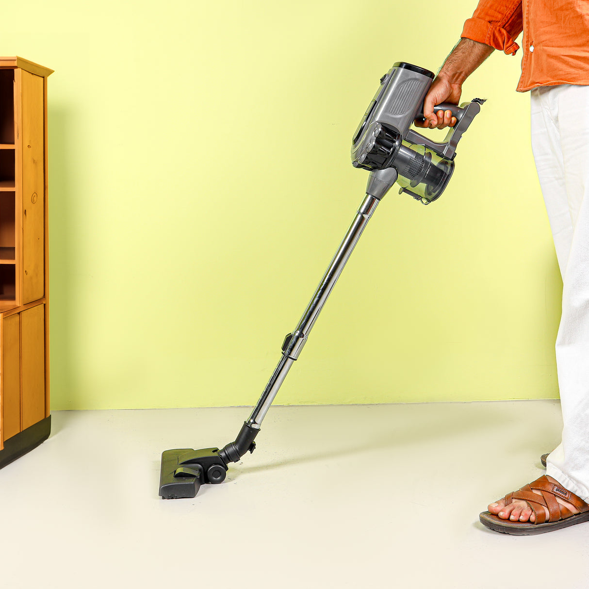 Geepas GVC19036 Stick & Handheld Vacuum Cleaner | 800W Power| 0.5L Capacity| HEPA Filter| Low Noise Design| Metal Telescopic Tube| Multiple Nozzles| 2 Years Warranty