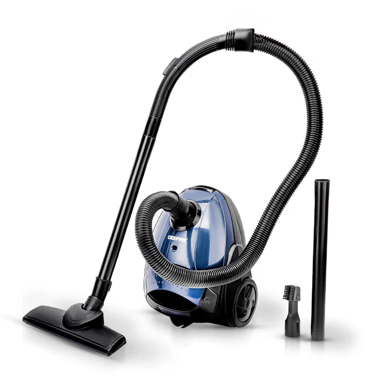 Geepas GVC2595 Vacuum Cleaner | 1400W Powerful Motor| >18kPa Suction| 1.5L Dust Bag| Low Noise| Auto Cord Rewind | Dust Full Indicator| 3.2m Cable |  2-Year Warranty