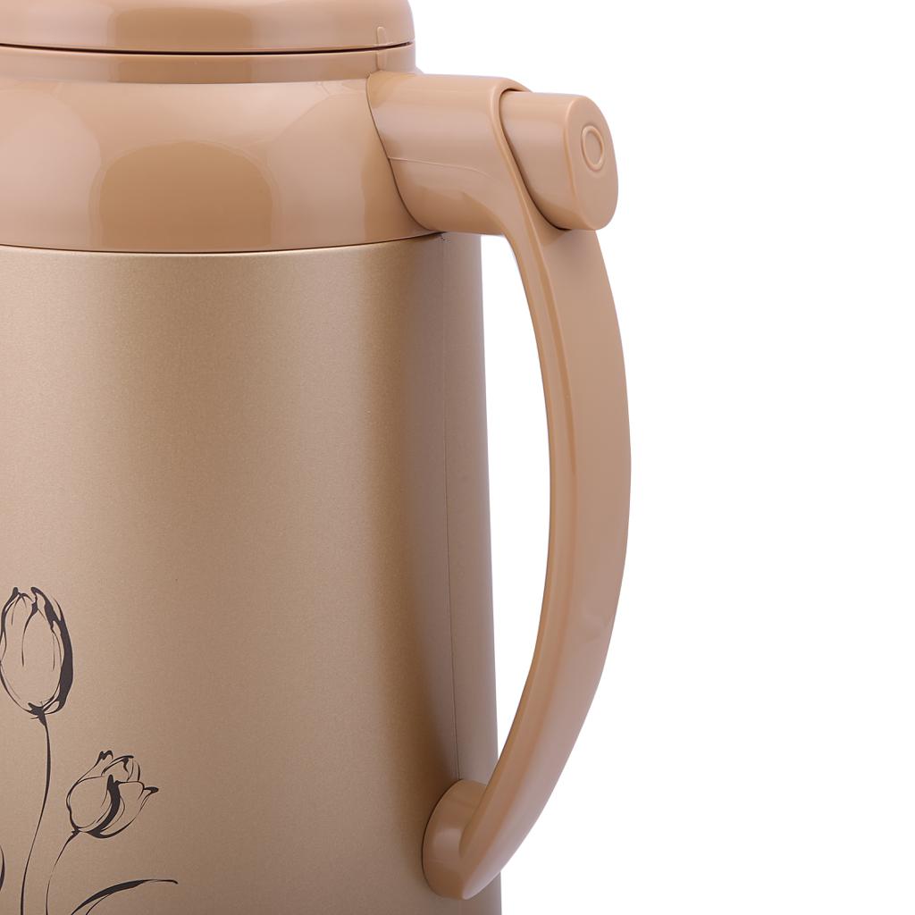 Geepas GVF27012 Vacuum Flask| 1.3L Capacity | Double Wall Glass Refill | Glass Inner Pot for Maximum Heat Retention | 24 Hours Hot & Cold Thermos |  2 Years Warranty