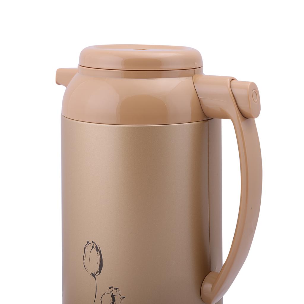 Geepas GVF27013  Vacuum Flask | 1.6 L| Glass Inner Pot with Double Wall Insulation |Keeps Beverages Hot & Cold for 24 Hours | Leak Proof, Easy to Clean| 2 Years Warranty