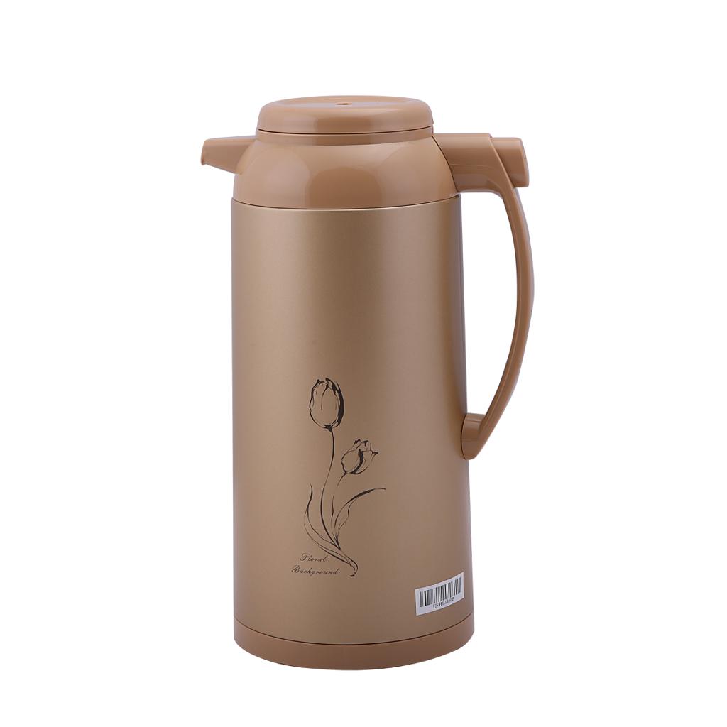 Geepas GVF27013  Vacuum Flask | 1.6 L| Glass Inner Pot with Double Wall Insulation |Keeps Beverages Hot & Cold for 24 Hours | Leak Proof, Easy to Clean| 2 Years Warranty