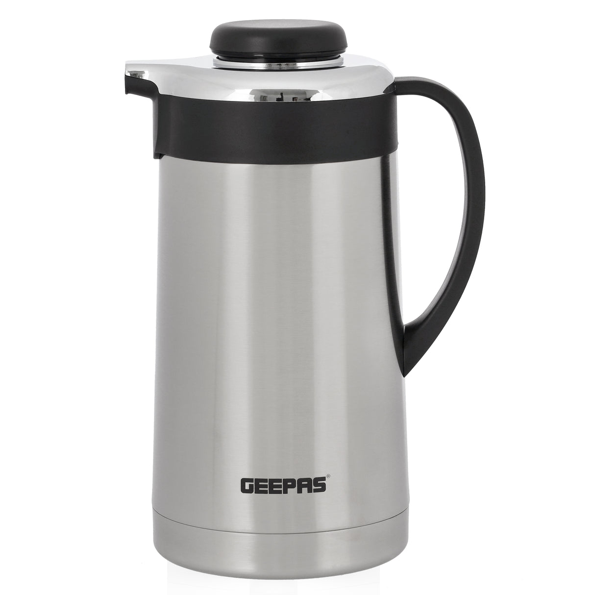 Geepas GVF27018 Stainless Steel Vacuum Flask| 1.9L Capacity |Double Wall Insulated Thermos | Keeps Beverages Hot & Cold up to 24 Hours | Durable Design | 2 Years Warranty
