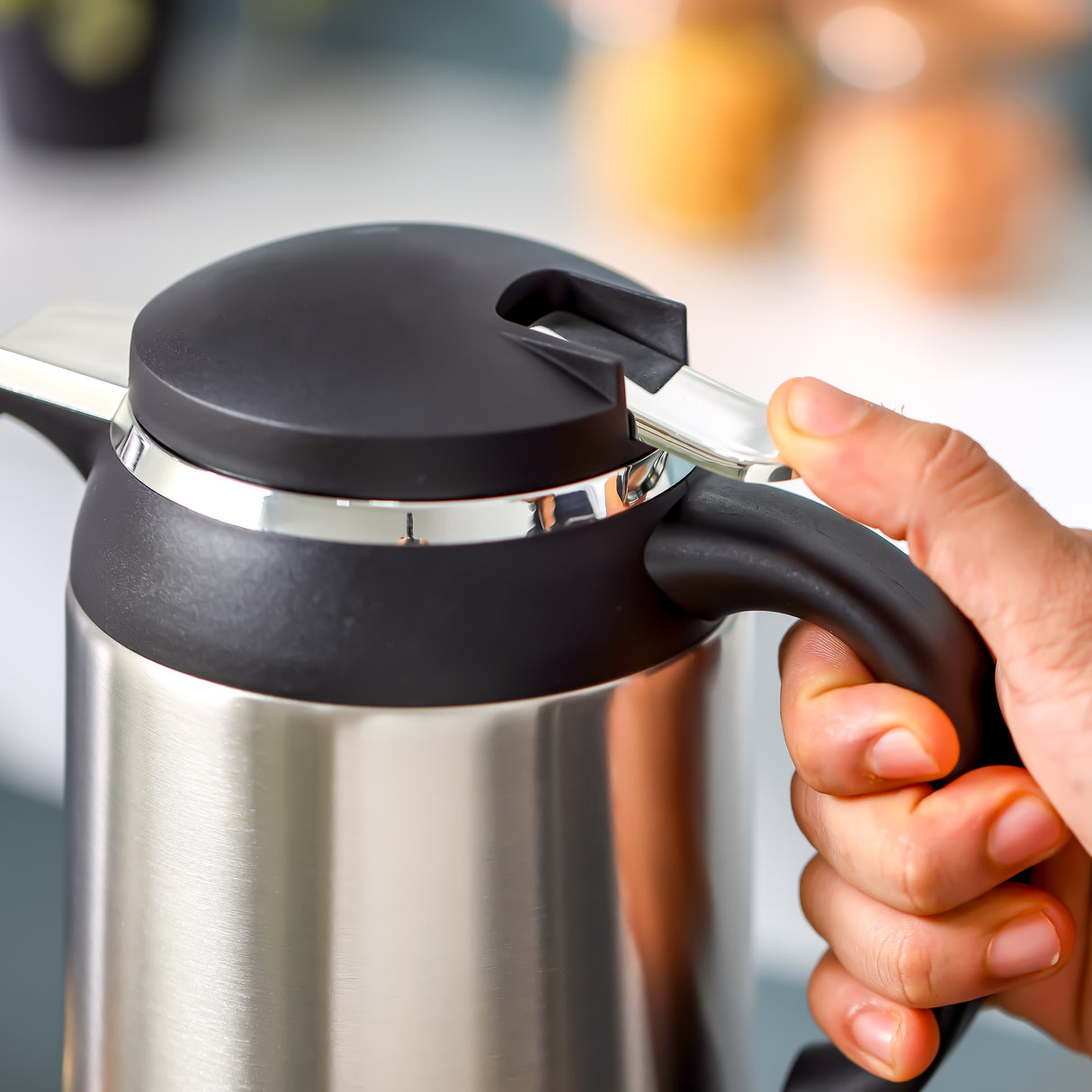 Geepas GVF27025  Stainless Steel Vacuum Flask | 1.9 L Capacity| Double Wall Insulation| Hot & Cold Beverage Flask Up to 24 Hours | Easy to Clean | 2-Year Warranty