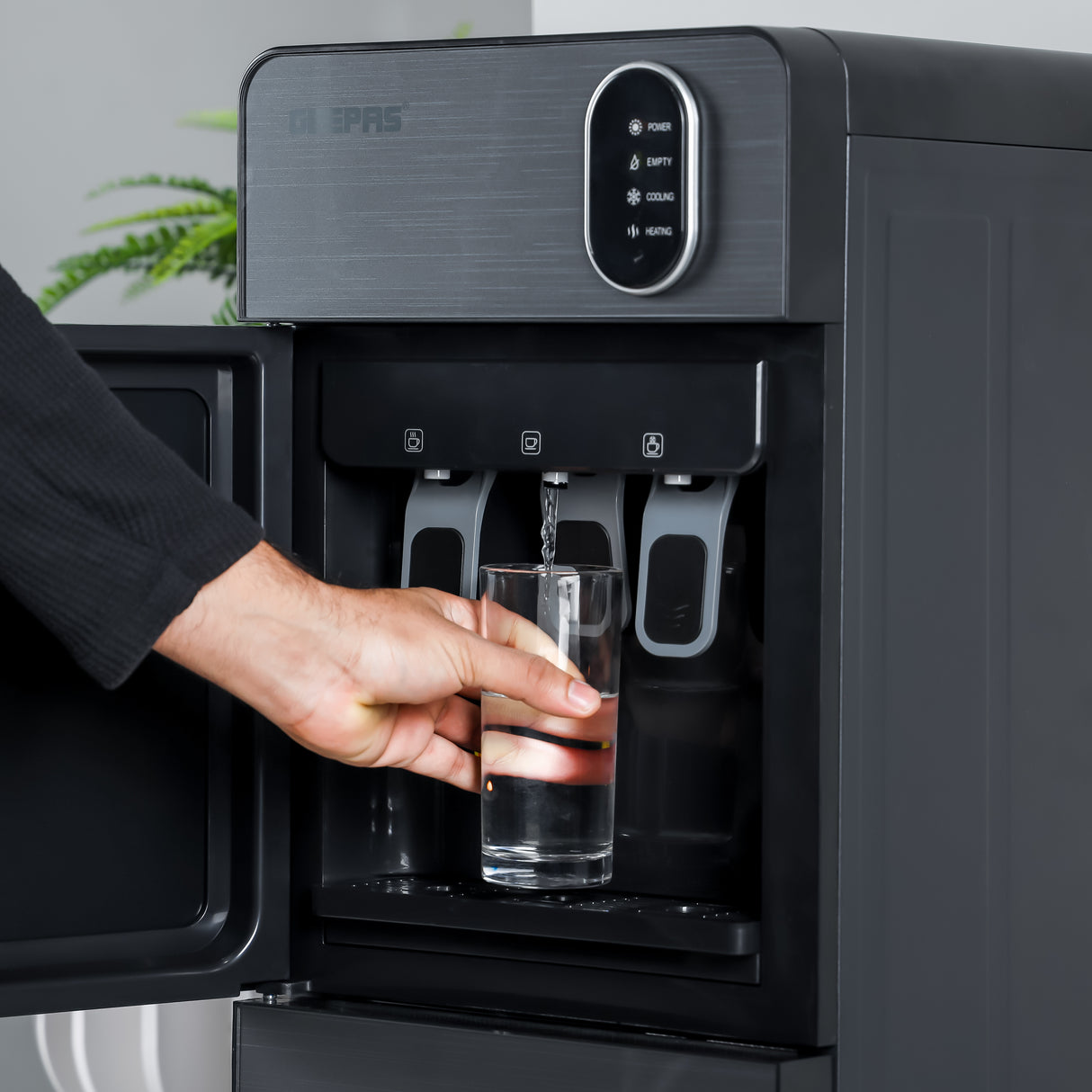 Geepas Bottom Loading Water Dispenser- GWD17037| Normal, Hot and Cold Function, Compressor Cooling, And 3 Taps| Cold Temperature: 4-12 Degrees Celsius