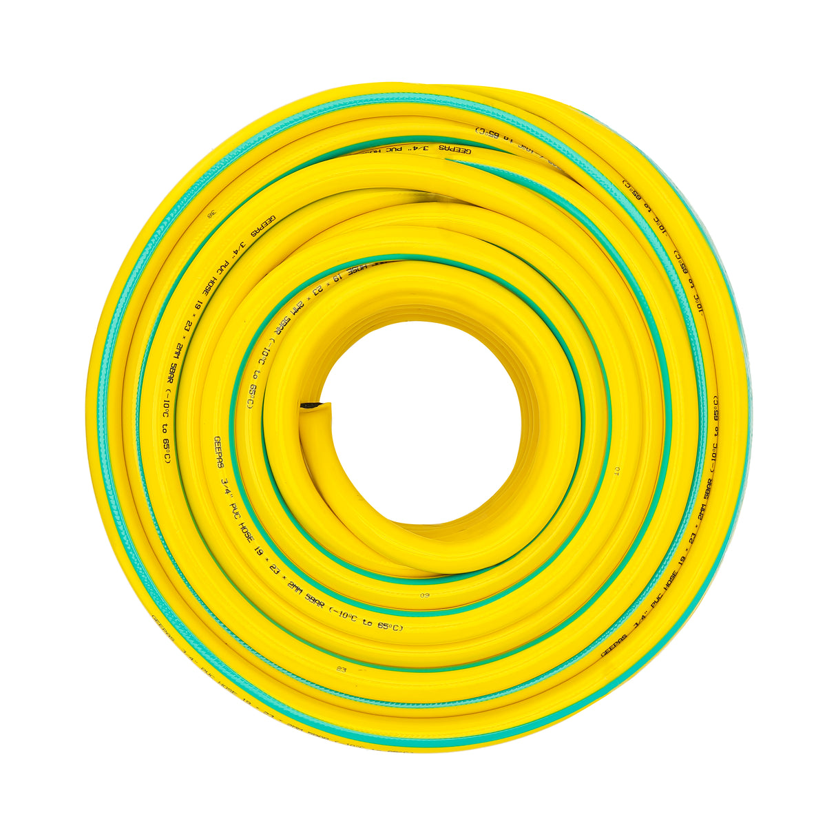 Geepas GWH61156 3/4" PVC Hose | 50M | Durable 3-Layer Flexible Design | Ideal for Gardening, Cleaning & Water Supply | 5 Bar Pressure | -10°C to 65°C | 1-Year Warranty