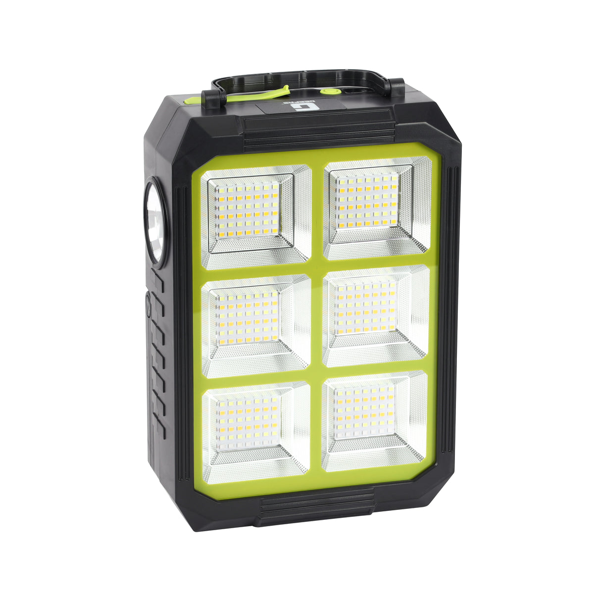 Geepas 300W Solar Floodlight GWL51097 | 5400mAh Battery, 252 LEDs, Rechargeable & Flexible, Wide Coverage, Perfect for Outdoor, Camping & Emergency, 2Years Warranty