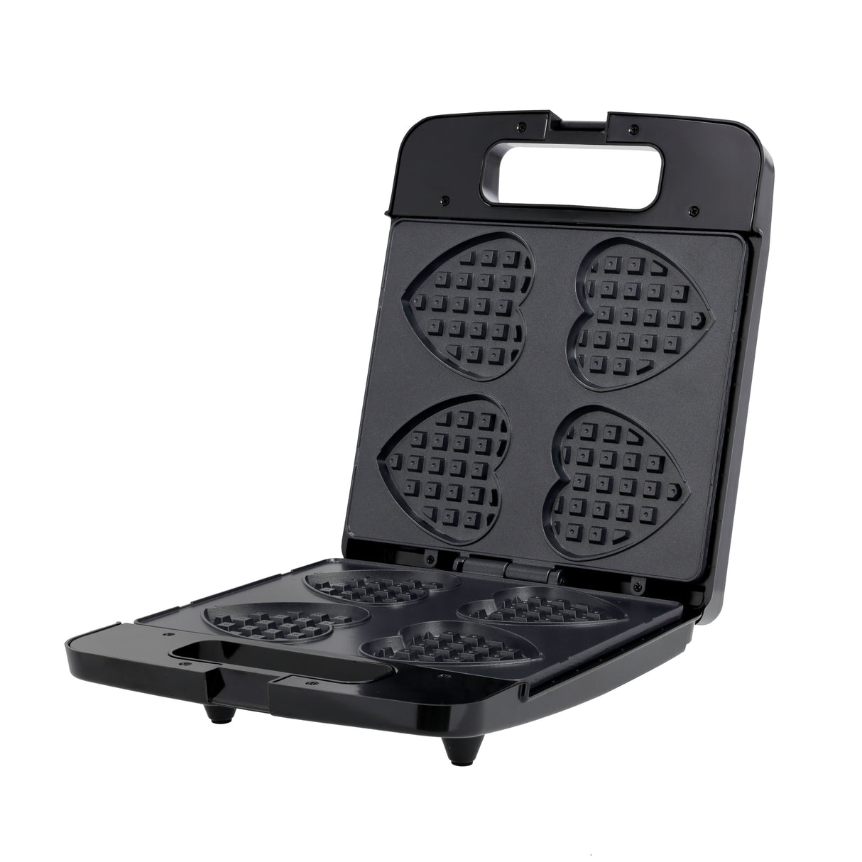Geepas Heart Waffle Maker GWM36543 | 4 Slice Non-Stick Waffle Plate | 1400W Power | Cool Touch Housing | Easy to Clean Design | Overheat Protection | 2 Years Warranty