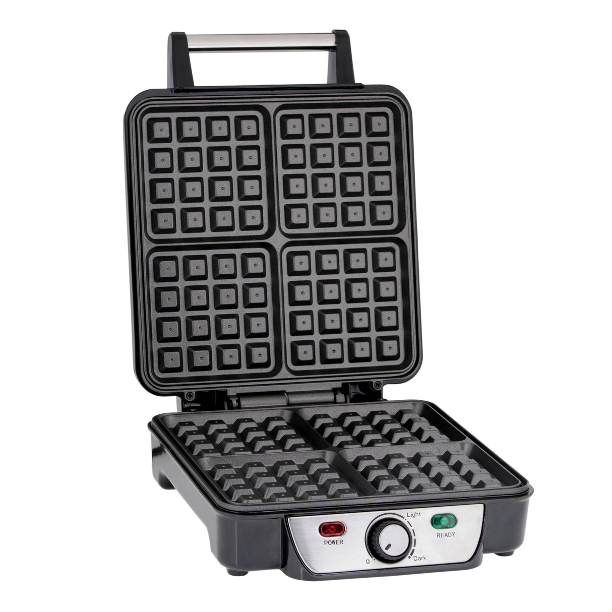 Geepas GWM5417 4-Slice Waffle Maker | 1100W Power| Adjustable Temperature Control | Non-Stick Cooking Plates| Cool-Touch Handle | Indicator Lights | 2 Years Warranty