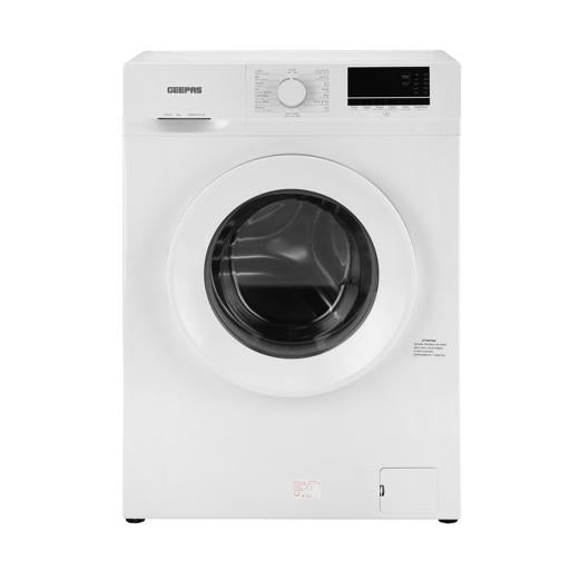 Geepas Front Load Washing Machine GWMF6210LCR | 6Kg Capacity| Smart & Durable Design with Multiple Wash Programs| Energy Efficient & Powerful Performance| 1 Year Warranty