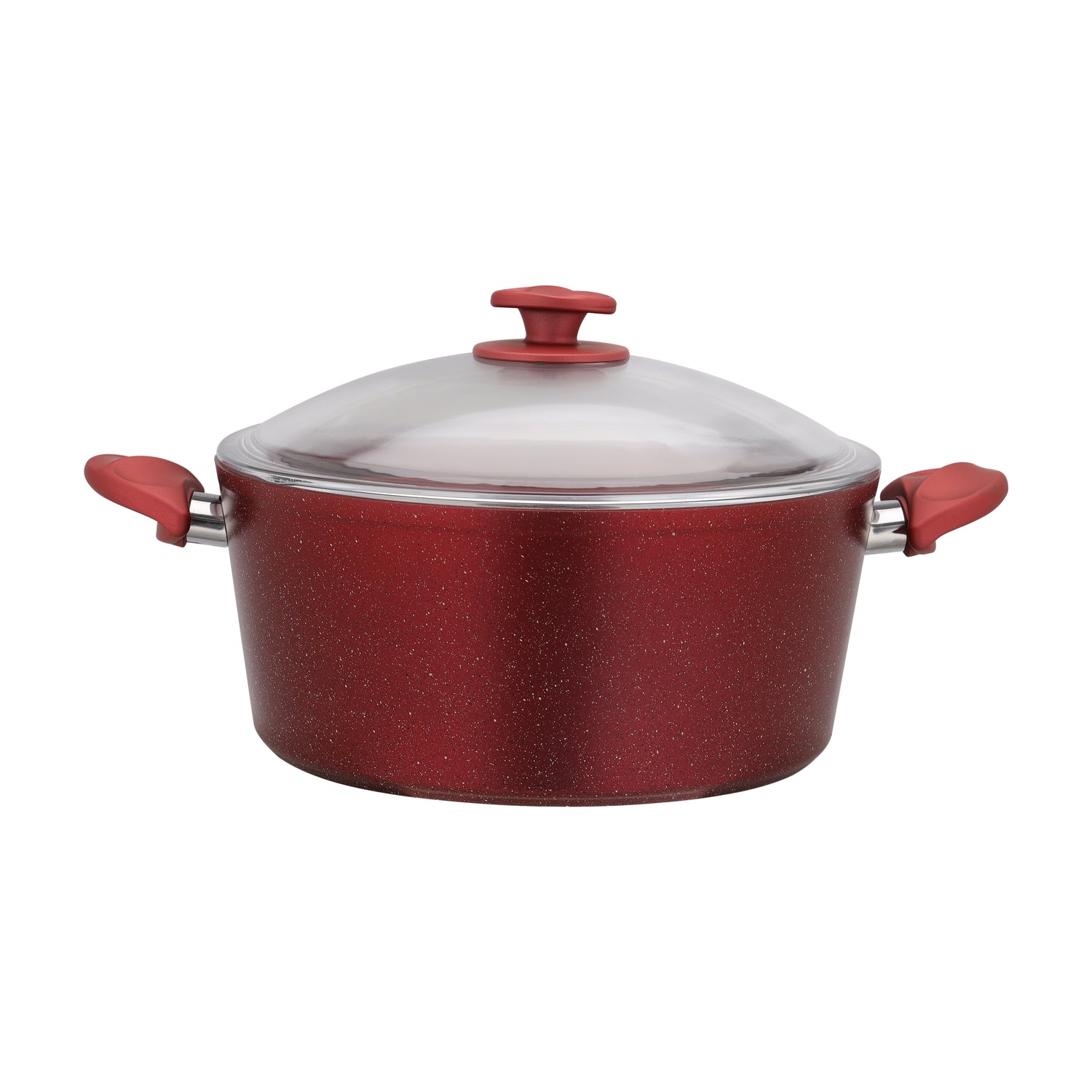 Aluminium Casserole With Durable Granite Coating, RF10256 | 5 Layer Durable Construction | Stay Cool, Bakelite Handles & Knob | PTFE Free, PFOA Free Non-Stick Casserole