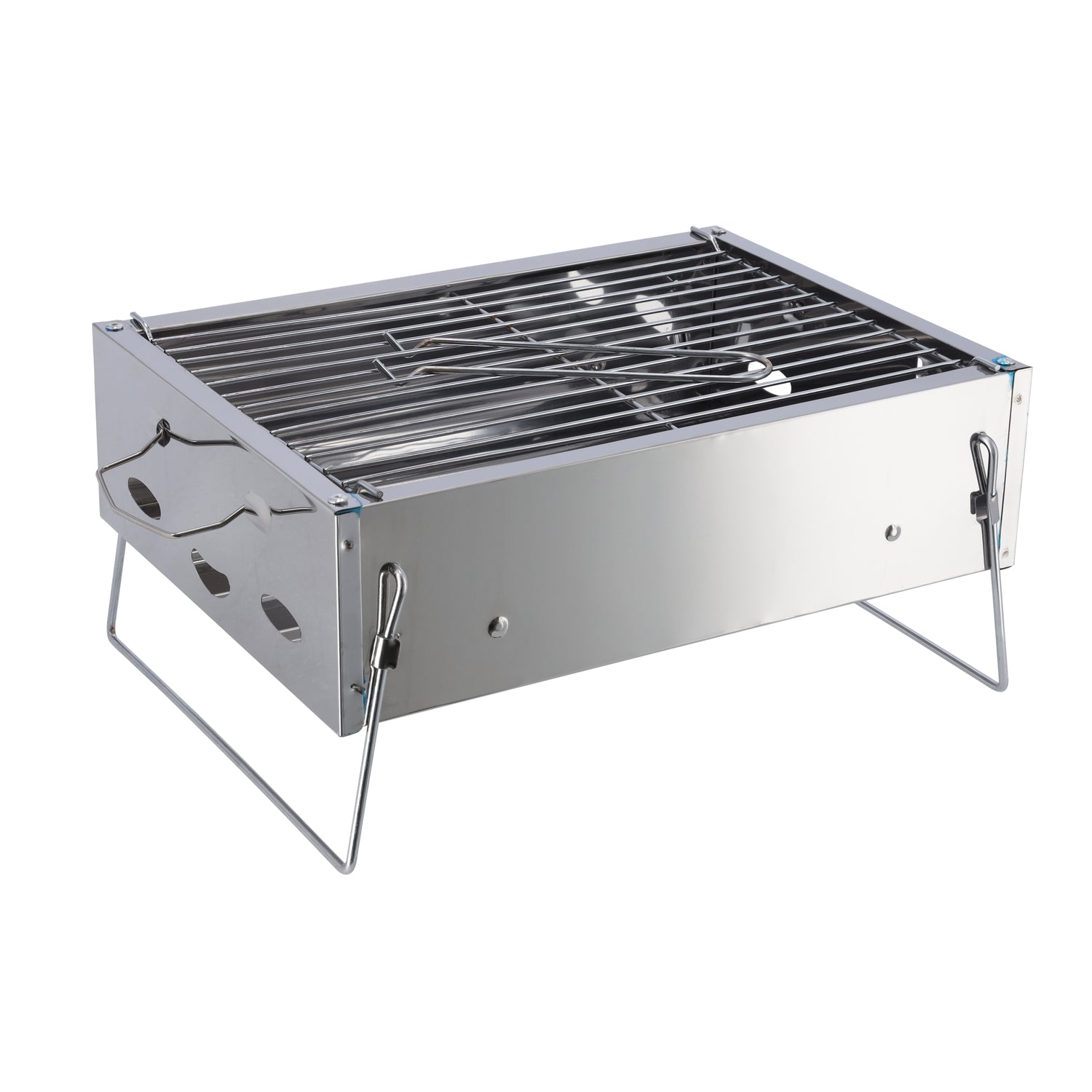 Barbecue Stand with Grill, Quality Material, RF10361 | Durable Stainless-Steel Construction | Portable Folding Charcoal BBQ Grill for Outdoor Picnic Garden Terrace Camping