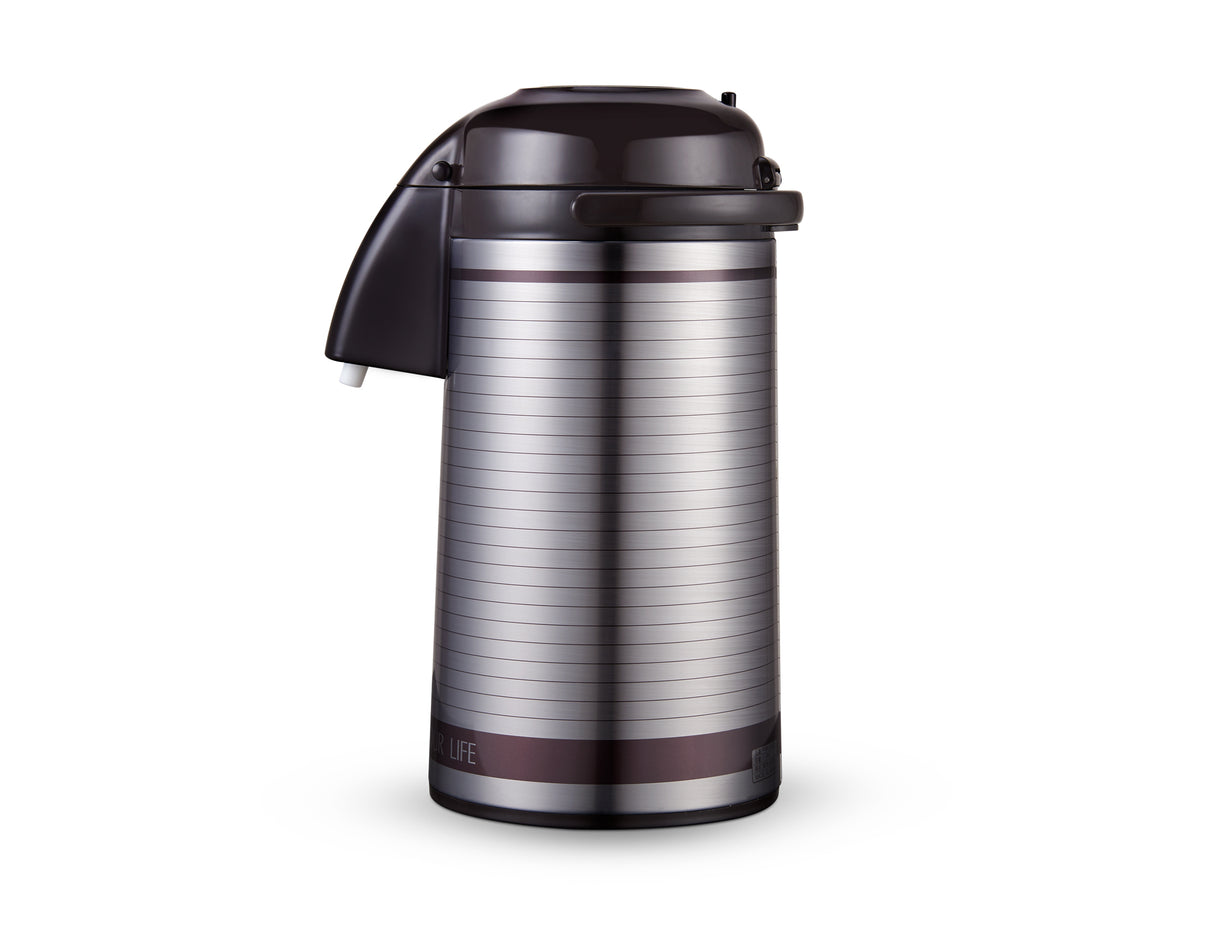 Airpot Flask, Double Wall Vacuum Insulation, RF10501 | Asbestos-Free Glass Inner | 360 Rotating Base; Splash-Proof Nozzle | Portable And Leak-Resistant | Keep Drinks Hot Or Cold for Hours