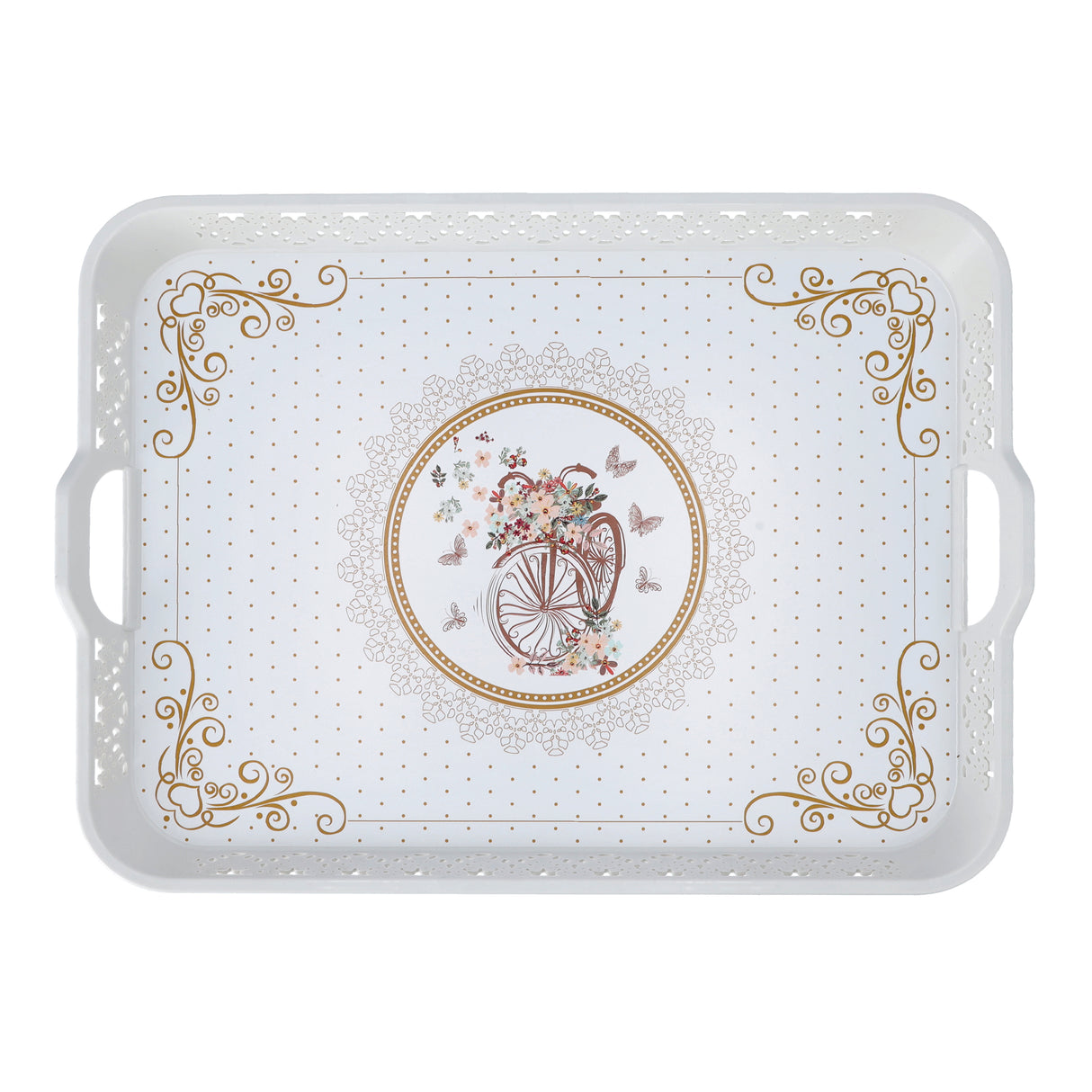 Rectangular Oya Tray, Breakfast & Cereal Tray, RF10920 | Ideal for Home & Restaurant | Long Lasting & Lightweight | Elegant Design | Premium Plasticware | BPA-free & Odourless