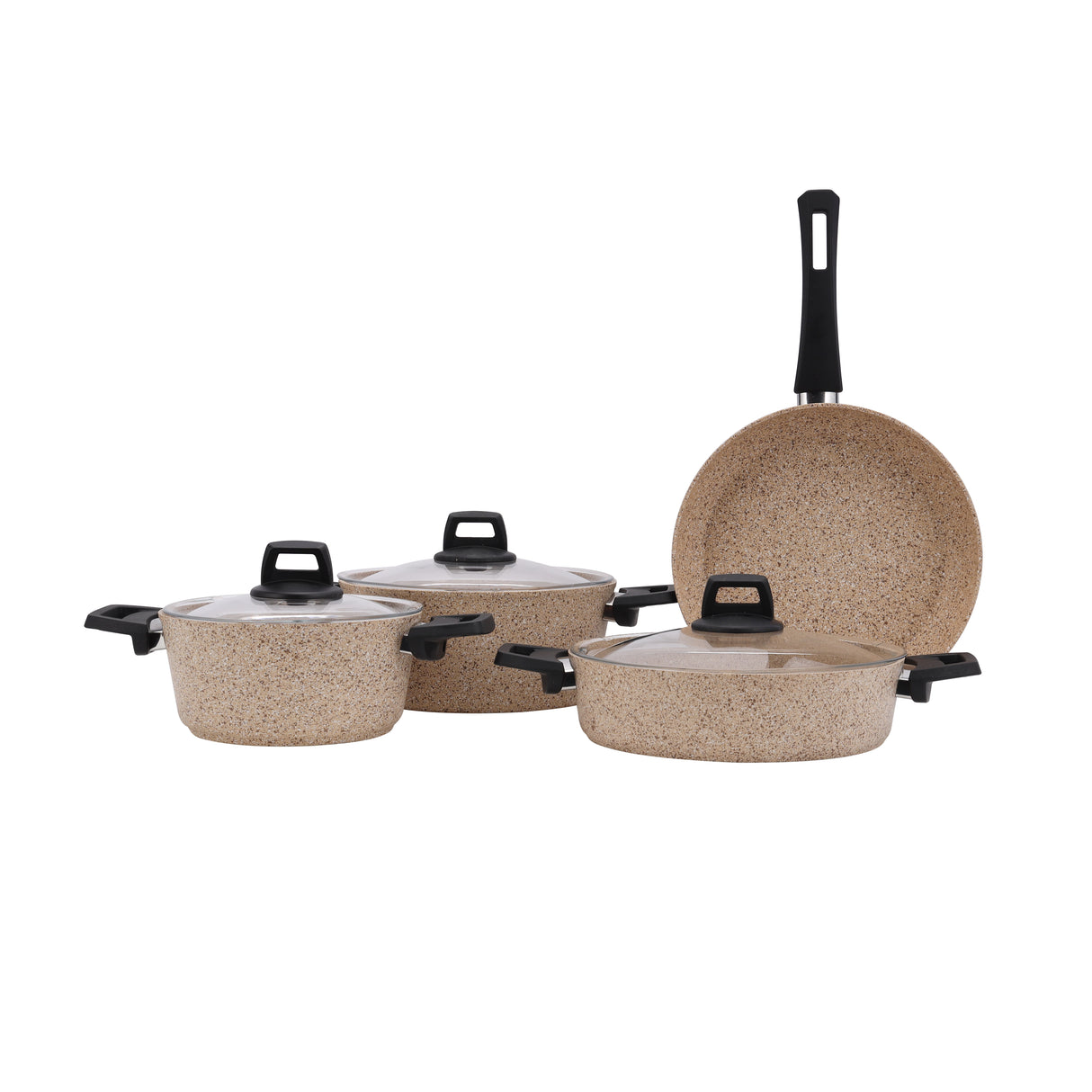 Royalford 7Pcs Gabbro Granite Coating Cookware Set