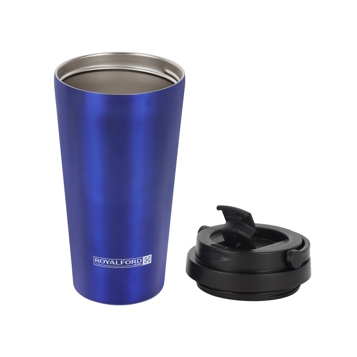Royalford 450 ML / 15.2oz Stainless Steel Vacuum Tumbler- RF11249| High-Quality Vacuum Insulation Preserves the Flavor and Freshness| Portable, Leak-Resistant and Light-Weight| Suitable for Indoor and Outdoor Use| Blue
