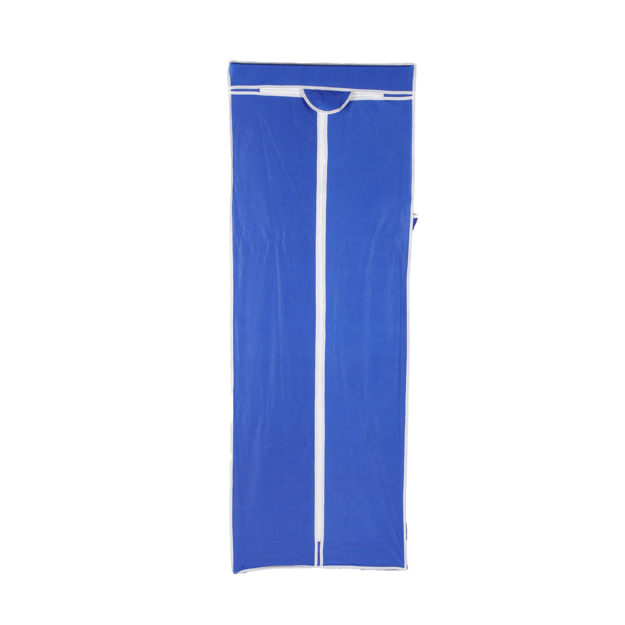 Royalford Wardrobe- RF12427/ Fabric Cabinet with Zipper Closure, Strong Metal Rods, Easy to Assemble/ Multi-Purpose Storage for Clothes, Shirt, Dress,  Blue